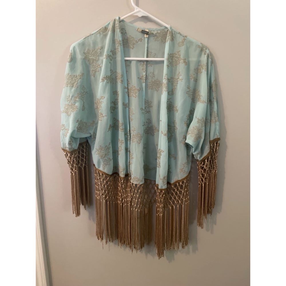 Miss Me Fringe Shawl/Kimono